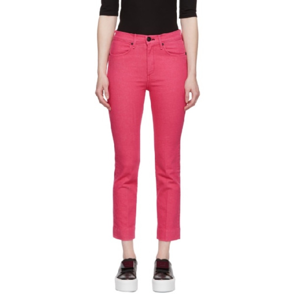 Rag And Bone Pink Ankle Cigarette Jeans In Bull Pink